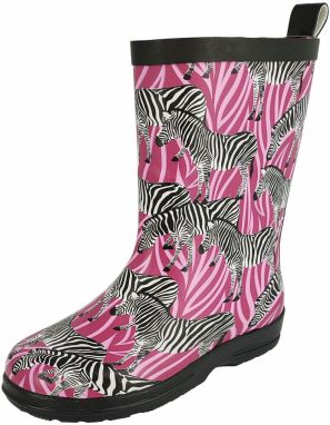 BECK Gumáky 'Zebra'  ružová / tmavoružová / čierna / biela