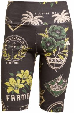 ADIDAS SPORTSWEAR Športové nohavice 'Adidas x Farm'  krémová / limetková / smaragdová / čierna