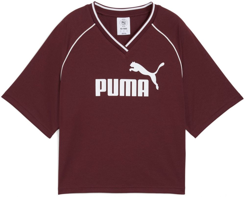 PUMA Funkčné tričko  bordová / biela