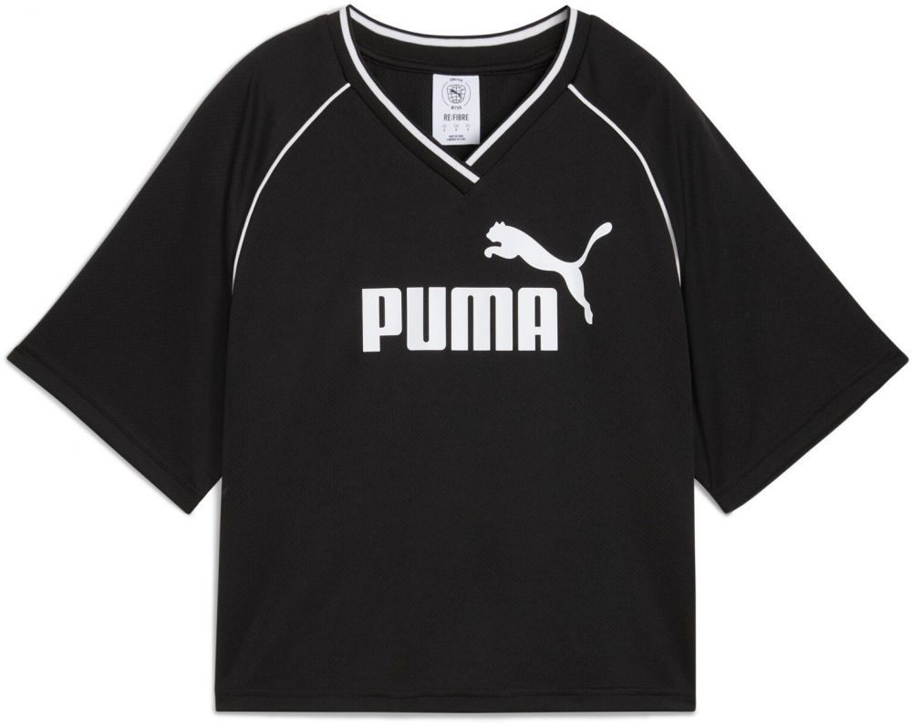 PUMA Funkčné tričko 'Essential'  čierna / biela