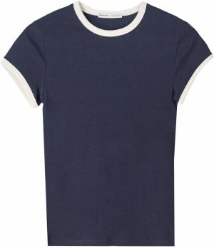 Bershka Tričko  námornícka modrá