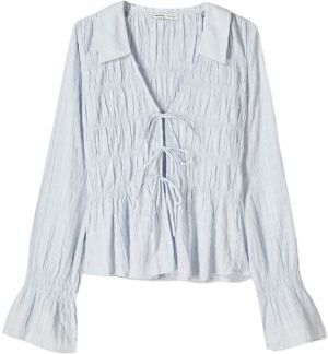 Bershka Blúzka  modrosivá