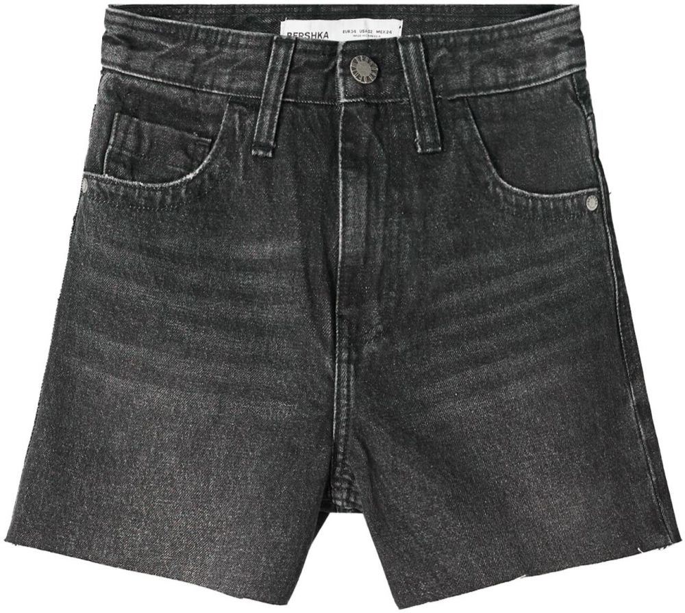Bershka Džínsy  čierny denim / strieborná