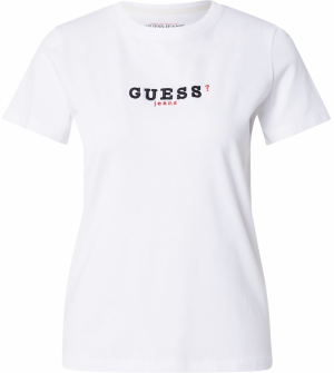 GUESS JEANS Tričko  červená / čierna / biela