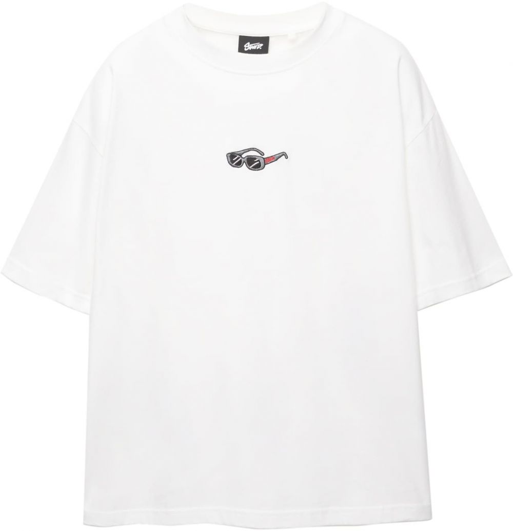 Pull&Bear Tričko 'STWD'  sivá / červená / čierna / biela