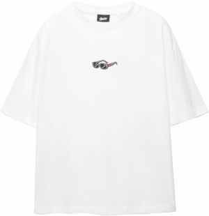 Pull&Bear Tričko 'STWD'  sivá / červená / čierna / biela