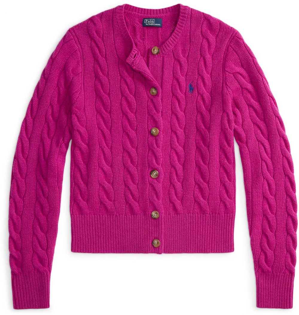Polo Ralph Lauren Kardigán  tmavoružová