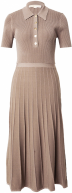 MICHAEL Michael Kors Pletené šaty 'FIT N FLARE'  mokka