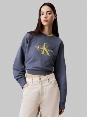 Calvin Klein Jeans Mikina  námornícka modrá / žltá / biela