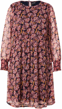 Vero Moda Curve Šaty 'VMCSMILLA'  námornícka modrá / žltá / červená