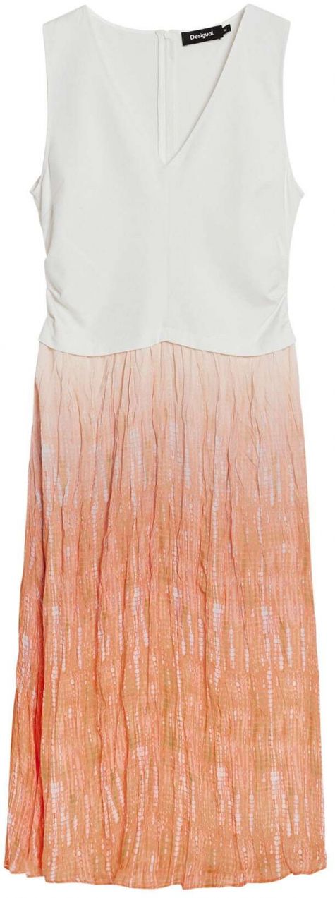 Desigual Šaty  oranžová / biela