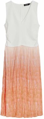 Desigual Šaty  oranžová / biela