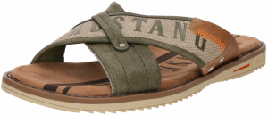 MUSTANG Šľapky  kapučíno / kaki / olivová
