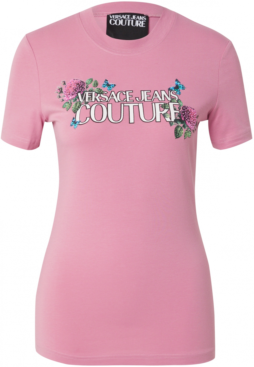 Versace Jeans Couture Tričko  trstinová / ružová / čierna / biela