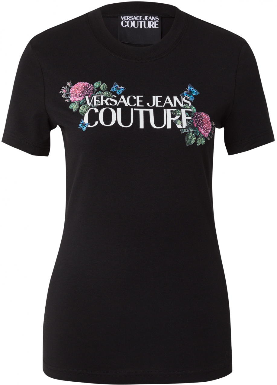 Versace Jeans Couture Tričko  zelená / ružová / čierna / biela