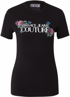Versace Jeans Couture Tričko  zelená / ružová / čierna / biela