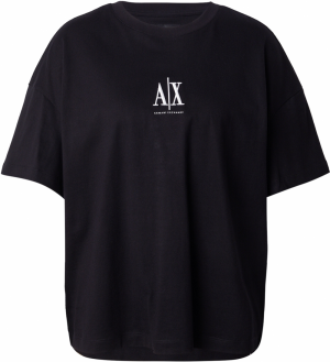 ARMANI EXCHANGE Tričko  čierna / biela