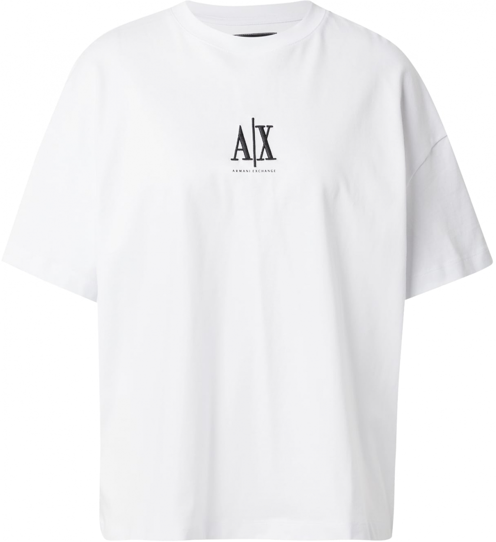 ARMANI EXCHANGE Tričko  čierna / biela