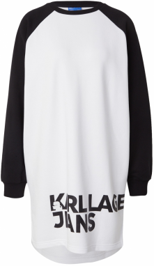 KARL LAGERFELD JEANS Šaty  čierna / biela