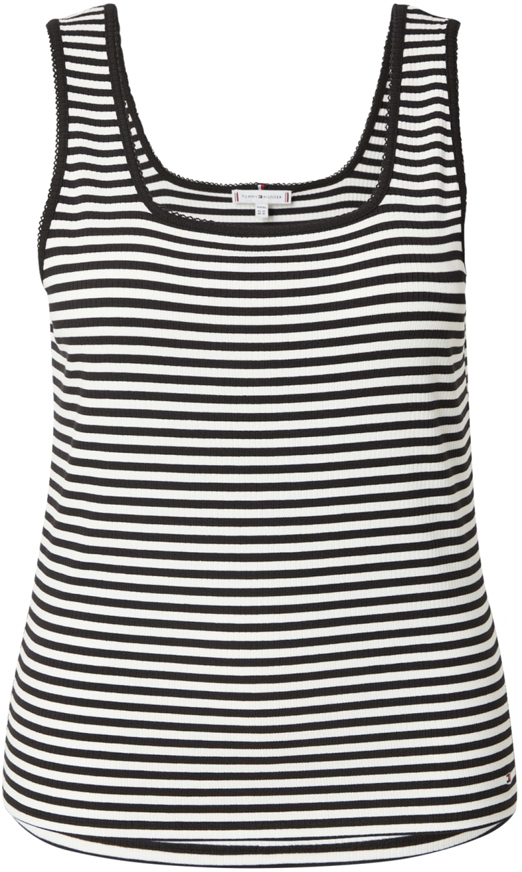 Tommy Hilfiger Curve Top  čierna / biela
