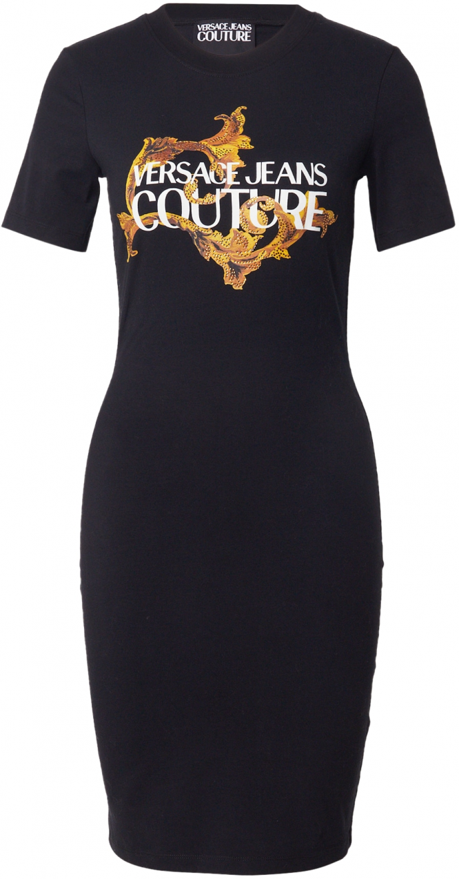 Versace Jeans Couture Šaty  zlatá žltá / čierna / biela