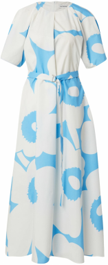Marimekko Šaty 'JUHLINTA'  svetlomodrá / biela