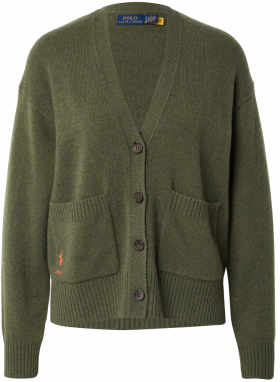 Polo Ralph Lauren Kardigán  olivová / oranžová