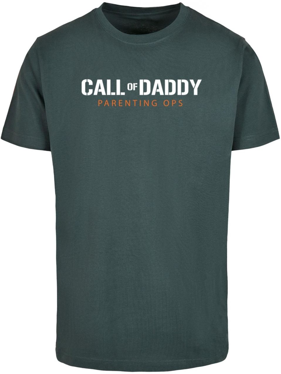 Merchcode Tričko 'Fathers Day - Call Of Daddy'  zelená / oranžová / biela