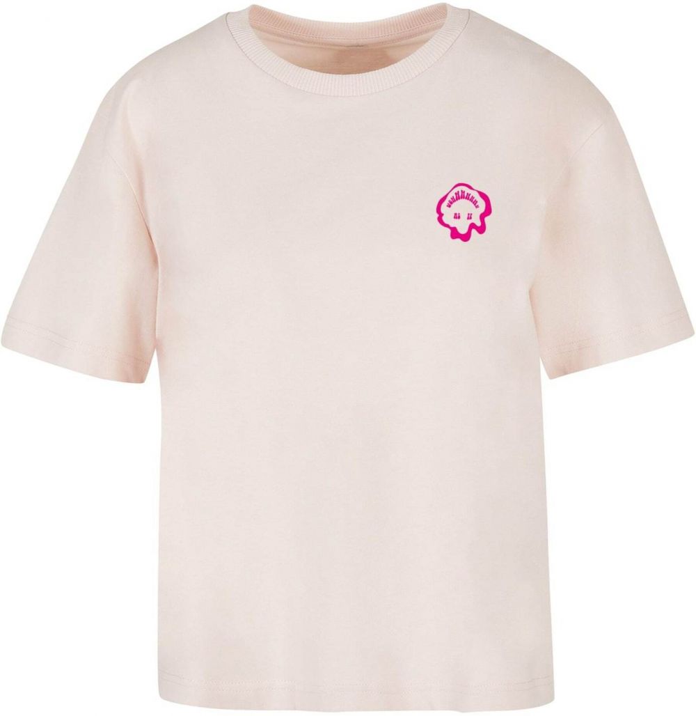 Mister Tee Tričko 'Everything's Nice'  fuksia / púdrová