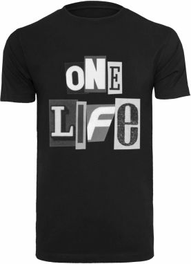 Mister Tee Tričko 'One Life'  sivá / tmavosivá / čierna / biela