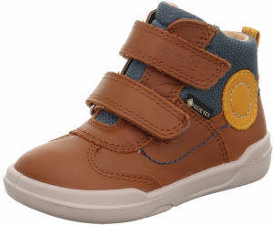 SUPERFIT Tenisky 'SUPERFREE'  zafírová / hnedá / tmavožltá