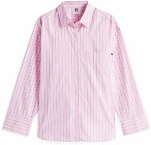 TOMMY HILFIGER Blúzka  ružová / čierna / biela