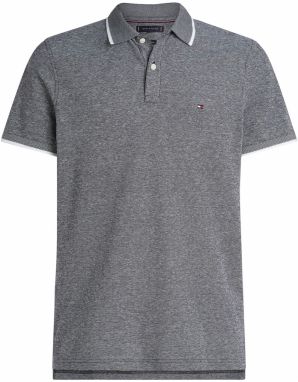 TOMMY HILFIGER Tričko  čierna melírovaná / biela