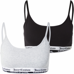 Juicy Couture Podprsenka  sivá melírovaná / čierna / biela