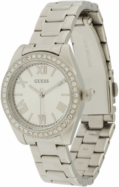 GUESS Analógové hodinky 'Mini Luna'  strieborná