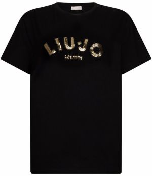 Liu Jo Tričko 'LiuJoBetter'  zlatá / čierna