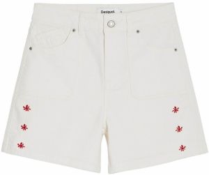 Desigual Džínsy  červená / prírodná biela
