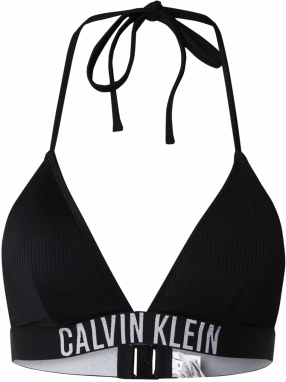 Calvin Klein Swimwear Bikinový top  čierna / biela