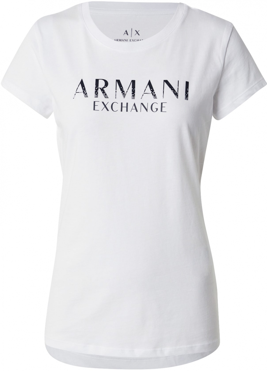 ARMANI EXCHANGE Tričko  čierna / biela