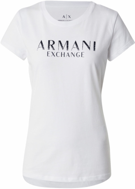 ARMANI EXCHANGE Tričko  čierna / biela