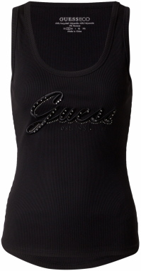 GUESS Top 'RAISSA'  čierna / strieborná