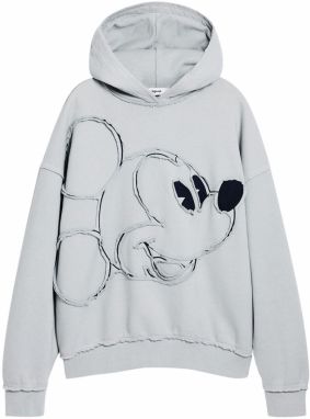 Desigual Mikina 'Mickey Mouse'  sivá / čierna