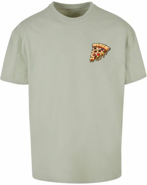 Merchcode Tričko 'Pizza Comic'  žltá / pastelovo zelená / marhuľová / červená