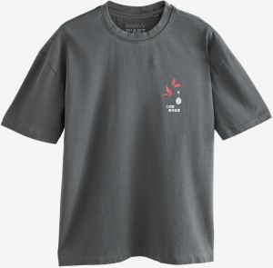 Next Tričko  sivá / červená / biela