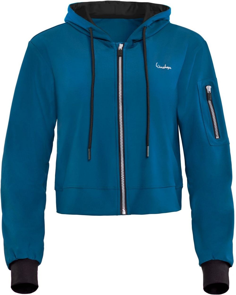 Winshape Tepláková bunda 'J009C'  petrolejová / biela