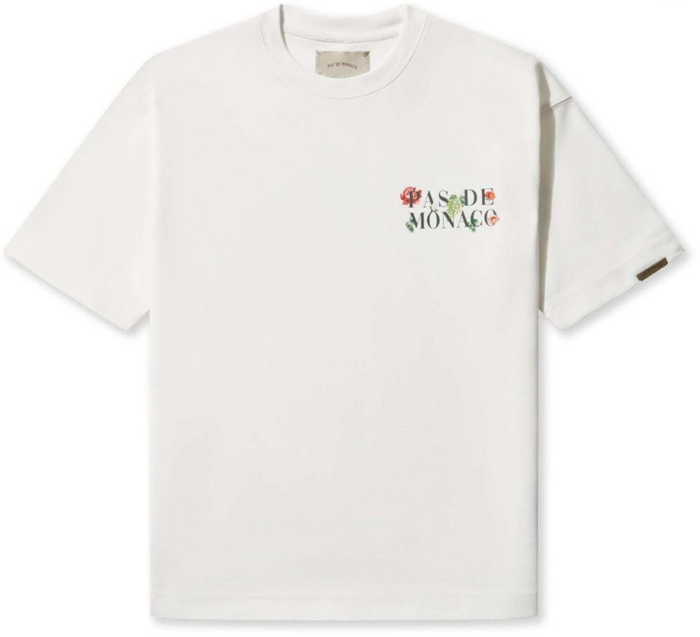 Pas De Monaco Tričko 'FLORALE'  tmavozelená / červená / biela