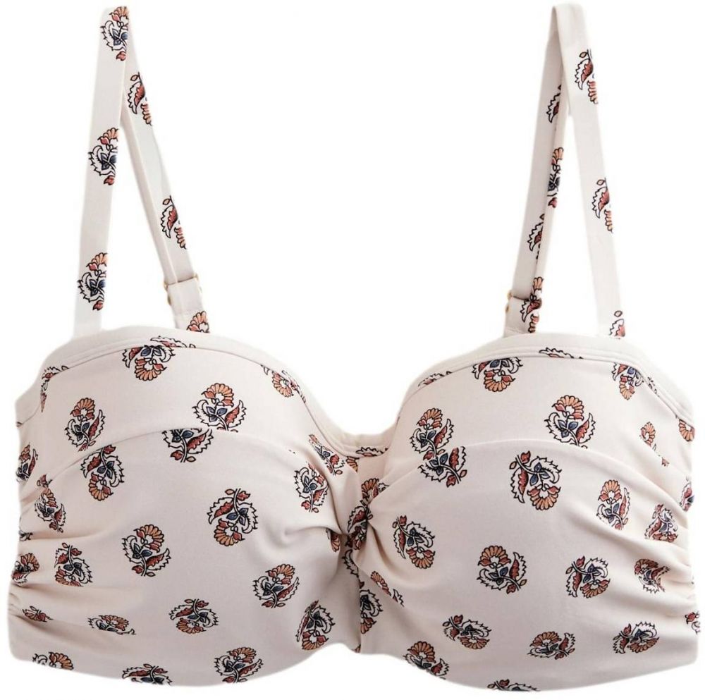 Next Bikinový top  svetlobéžová / námornícka modrá / oranžová / čierna