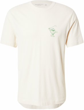 Abercrombie & Fitch Tričko  svetlobéžová / zelená