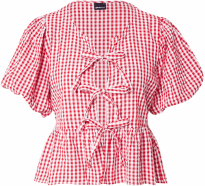 Gina Tricot Blúzka  červená / melónová / biela
