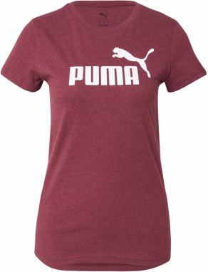 PUMA Funkčné tričko 'ESS'  vínovo červená / biela